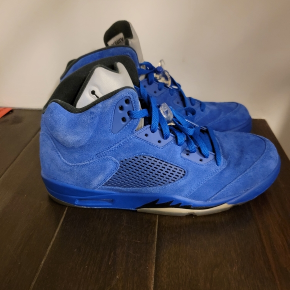Jordan 5 blue suede - Picture 3 of 8